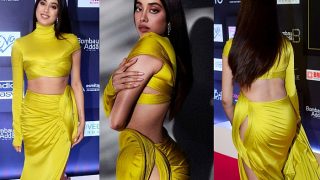 Janhvi Kapoor Does Kim Kardashian-Look Right in Her Sexy Side-Butt Peephole Dress by Gaurav Gupta - See Stunning Pics
