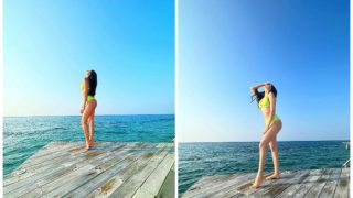 Tara Sutaria Raises Mercury in Smoking Hot Neon Bikini at Maldives Vacation, Drops Selfie - See Pic