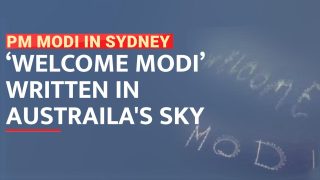 Heart Warming! Welcome Modi written in the skies over Sydney - Watch Video