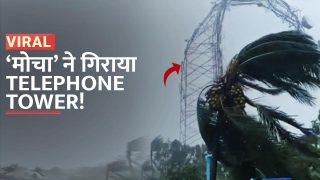 Cyclone Mocha: चक्रवाती तूफान मोचा का कहर, देखते ही देखते गिरा टेलिकॉम टावर | Watch Video