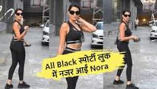 All Black स्पोर्टी लुक में स्टाइलिश दिखीं Nora, फैंस के साथ दीये जमकर पोज |Celebs Spotted