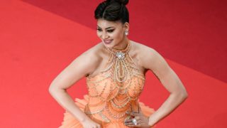 India at Cannes: Urvashi Rautela Sets Red Carpet on Fire in Orange Voluminous Gown- PICS