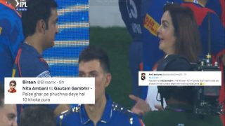 Gautam Gambhir Meeting Nita Ambani After MI Knock LSG Out of IPL 2023 Eliminator in Chepauk Draws Hilarious Reactions | VIRAL TWEETS