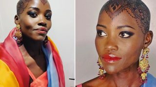 Lupita Nyong'o Makes Desi Hearts Aflutter in a Saree But Her Henna Tattoo on Head Makes Bigger Noise - Watch Video