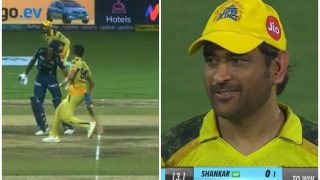 MS Dhoni's Reaction to Deepak Chahar's Mankad Runout Attempt During IPL 2023 Qualifier 1 Between GT-CSK; Picture Goes VIRAL