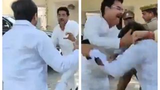 SP MLA Beats BJP Leader's Husband Inside Uttar Pradesh Police Station: Watch