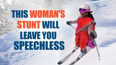 Viral Video: Indian Woman Skis In Saree, Netizens Praise Her Daring Stunt - Watch