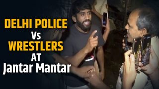 Wrestler Protest: Scuffle Between Wrestlers, Delhi Police At Jantar Mantar