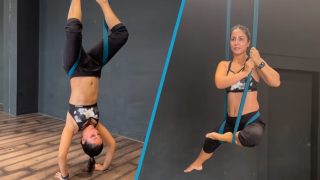 Hina Khan Flaunts Her Toned Abs in Aerial Yoga Session, Fans Ask 'Kaise Kar Lete Ho?'- WATCH