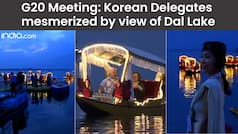 G20 Meeting in J-K: Korean Delegate mesmerised by surreal view of illuminating Shikaras in Dal Lake