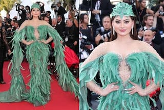 Cannes 2023: Urvashi Rautela Trolled For Wearing Green Feather Gown, Netizens say    Murgi Lag Rahi Ho   - See PICS