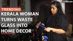 Kerala Woman Upcycles 21,000 Waste Glass Bottles Into Beautiful Home Decor Items - Watch Video