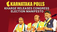 Karnataka Polls: Mallikarjun Kharge Releases Congress Election Manifesto - Watch Video