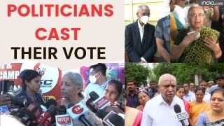Karnataka Polls: Politicians Nirmala Sitharaman, Former CM BS Yediyurappa Cast Vote In Bengaluru