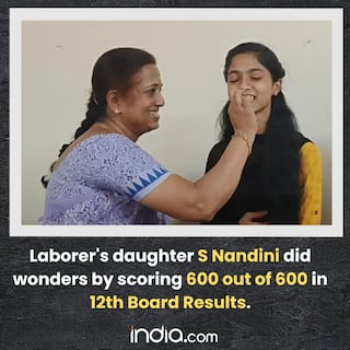 Meet S Nandini, Daughter Of Daily Wager From TN's Dindigul, Who Scored Perfect 600/600 In Class 12 Exams