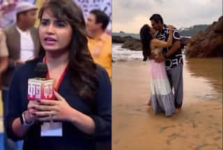 'तारक मेहता...' की 'रीता रिपोर्टर' ने समंदर किनारे पति को किया लिप लॉक, देखें रोमांटिक वीडियो