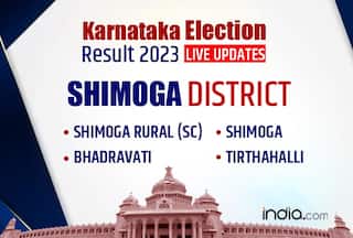 Karnataka Shimoga Election Result 2023: Bhadravati, Shimoga, Tirthahalli, Shikaripura, Sorab And Sagar Winners List