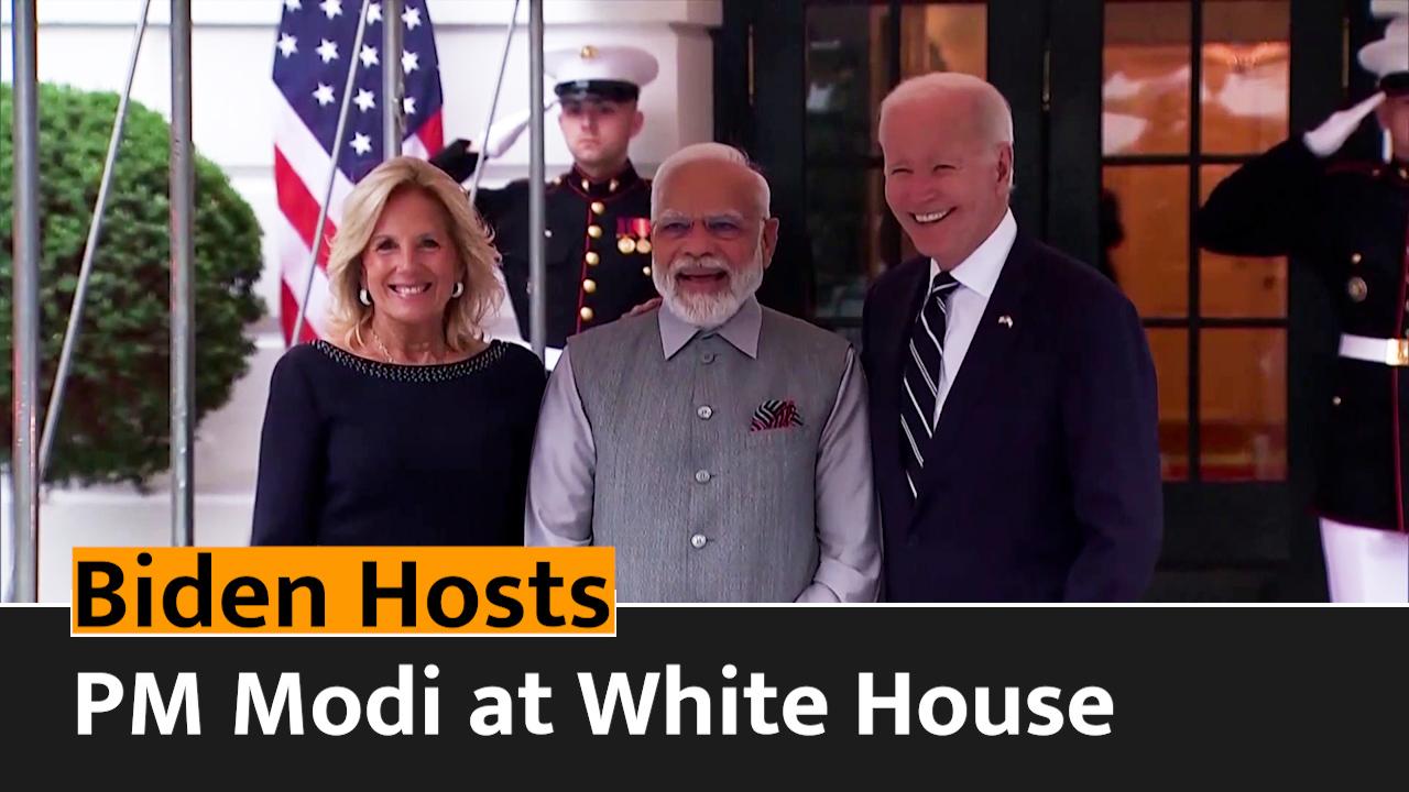 PM Modi In US: US President Joe Biden Welcomes PM Narendra Modi to the White House - Watch Video