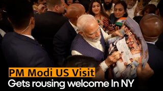 PM Modi In US Visit: PM Modi arrives in NY for historic State Visit, receives rousing welcome from Indian Diaspora - Watch Video