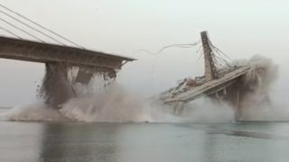 WATCH: Under Construction Bridge Collapses in Bihar's Bhagalpur, CM Nitish Orders Probe