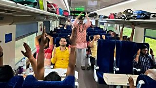 International Yoga Day: Passengers Perform Asanas On Bhopal-Delhi Vande Bharat Express | Watch