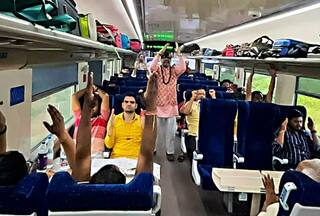 International Yoga Day: Passengers Perform Asanas On Bhopal-Delhi Vande Bharat Express | Watch