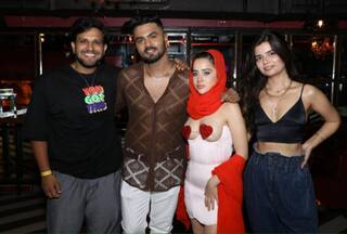 Urfi Javed Rocks Her Heart Outfit, Gets Mobbed at Sanjit Asgaonkar's Birthday Party - Inside Pics