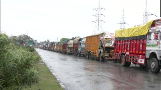 Monsoon Landslides: Trucks Stranded In Udhampur, Jammu-Srinagar National Highway Blocked