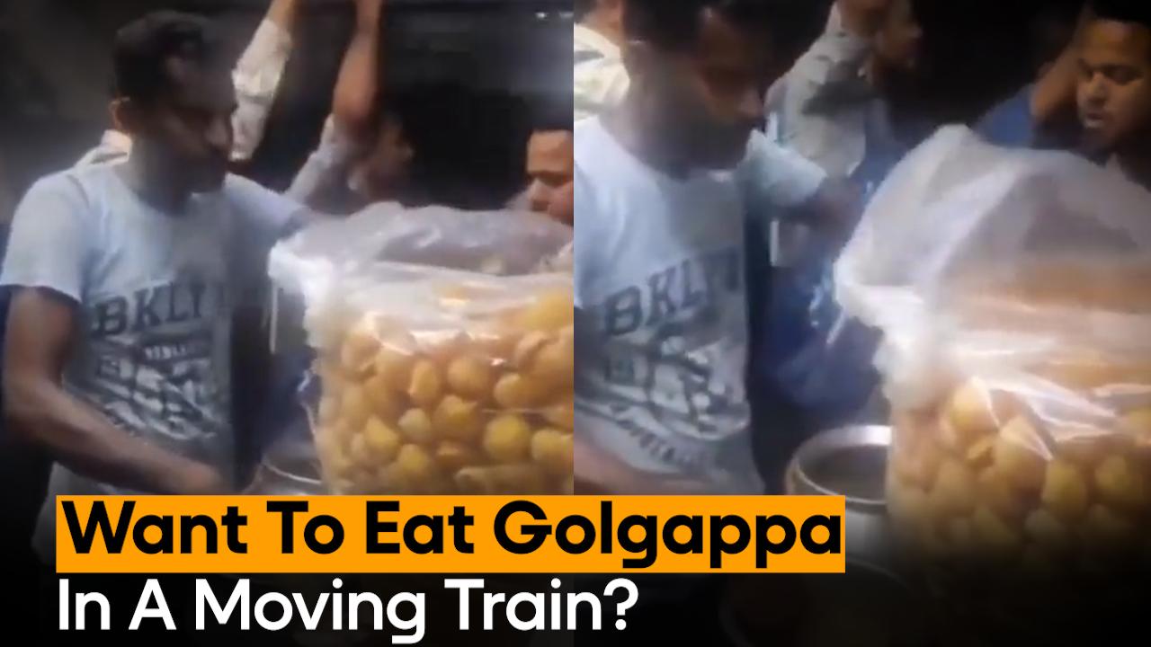 WATCH: Man Sells Golgappa In a Moving Local Train, Viral Video Leaves Netizens Amused