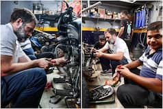 ...जब करोल बाग में मैकेनिक की दुकान पर अचानक पहुंच गए राहुल गांधी, बाइक रिपेयर करना भी सीखा, तस्वीरें हो रहीं वायरल | PHOTOS