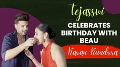 Tejasswi Prakash Celebrates Birthday With Boyfriend Karan Kundrra, Looks Elegant In a Red Backless Outfit - WATCH