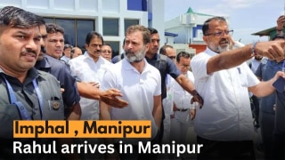 Congress leader Rahul Gandhi arrives in violence-hit Manipur