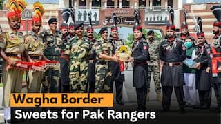 Attari-Wagha Border : Pakistani Rangers exchange sweets with Border Security Force on the occasion of EID - Watch Video