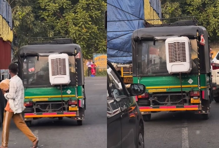 'Jugaad at Its Peak': Viral Video Shows Autorickshaw Fitted With Cooler Beating the Heat