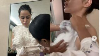 Urfi Javed Applies POP Plaster to Her Body to Make a New Outfit, Shares BTS Video - Check Reactions