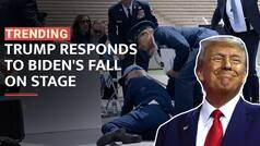 Trump's Reacts to Biden's Fall on Stage | Watch
