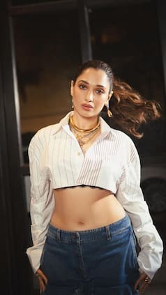 Tamannaah Bhatia Swoons Us Away in Sexy Crop Top & Baggy Denim