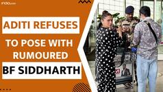 WATCH: Aditi Rao Hydari Refuses To Pose With Rumored Boyfriend Siddharth, Says 'Not Possible' To Paps