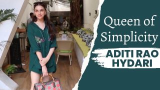 Aditi Rao Hydari Defines Elegance In Green Co-ords Set, Fans Lover Her 'No Make Up Look' - Watch Video