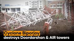Cyclone Biporjoy: Doordarshan And All India Radio Towers Demolished Due To The Impact Of The Cyclone - Watch Video