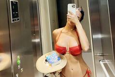 Esha Gupta Scorches Screen in Hot Selfie in Tiny Red Bikini, See Pic