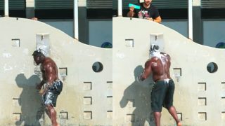Bodybuilder Shampoo Prank: नहा रहे बॉडी बिल्डर के सिर पर शैम्पू डालने लगा शख्स, जो हुआ हंस-हंस कर पेट दर्द हो जाएगा | वीडियो