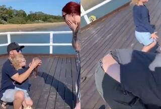 Viral Video: समुद्र किनारे लड़की को प्रपोज पड़ा भारी, सदमे में चला गया बेचारा प्रेमी | वीडियो