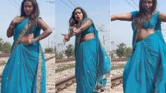 Ladki Ka Dance: साड़ी पहनकर रेलवे ट्रैक पर पहुंच गई लड़की, फिर करने लगी डांस| लोगों ने लगा दी क्लास