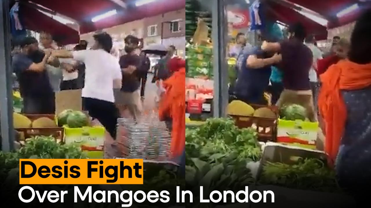 Viral Video: Desis Throw Kicks And Punches Over Mangoes In London Market, Their 'Kalesh' Will Leave You In Splits | WATCH