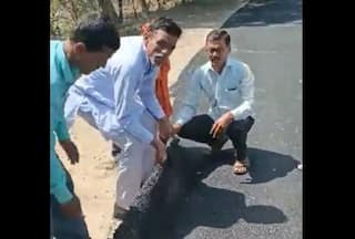 WATCH: Maharashtra Villagers 'Lift Up' Newly Built Road With Bare Hands