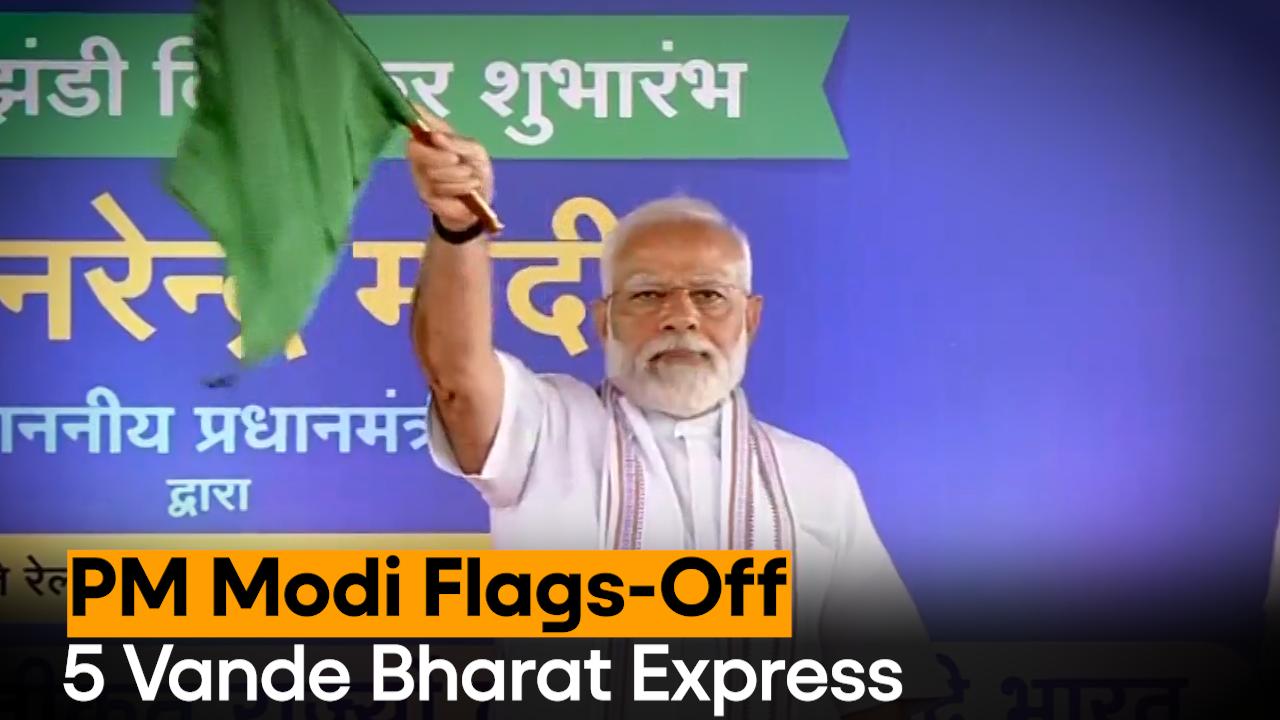 Vande Bharat Train: PM Modi Flags-Off Five Vande Bharat Express Trains From Bhopal - Watch Video