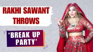 Rakhi Sawant Throws a Breakup Party, Dances Her Heart Out In a Red Shimmery Lehenga