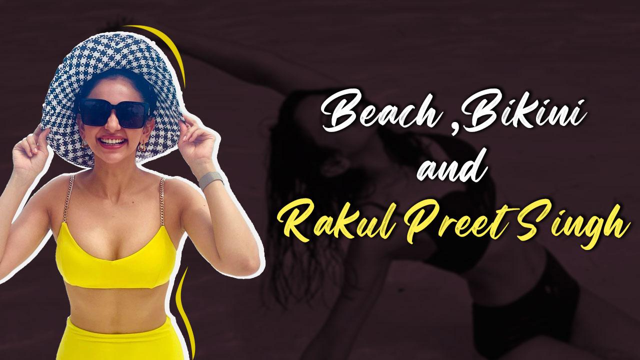 Rakul Preet Deep cleavage show in Sports Bra