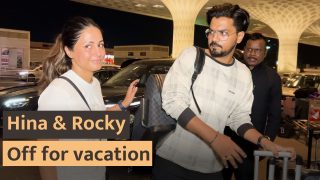 Hina Khan Spotted With Boyfriend Rocky At Airport, Couple Head Off For Vacation - Watch Video